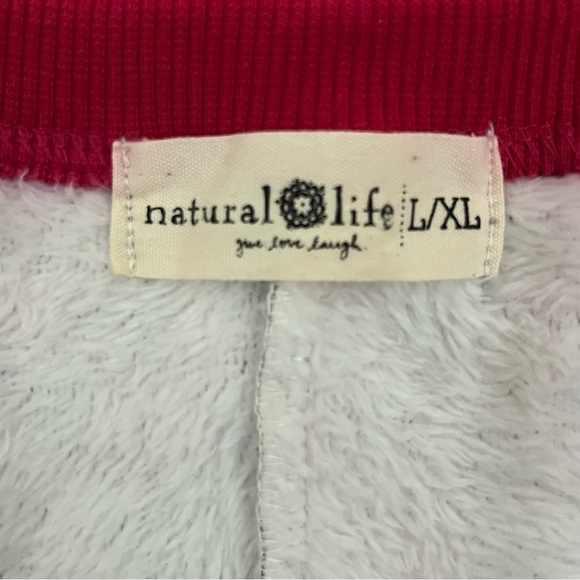 Natural Life Plush Fleece One Piece Pajamas Boho Print L/XL Cabincore Loungewear - Picture 10 of 13